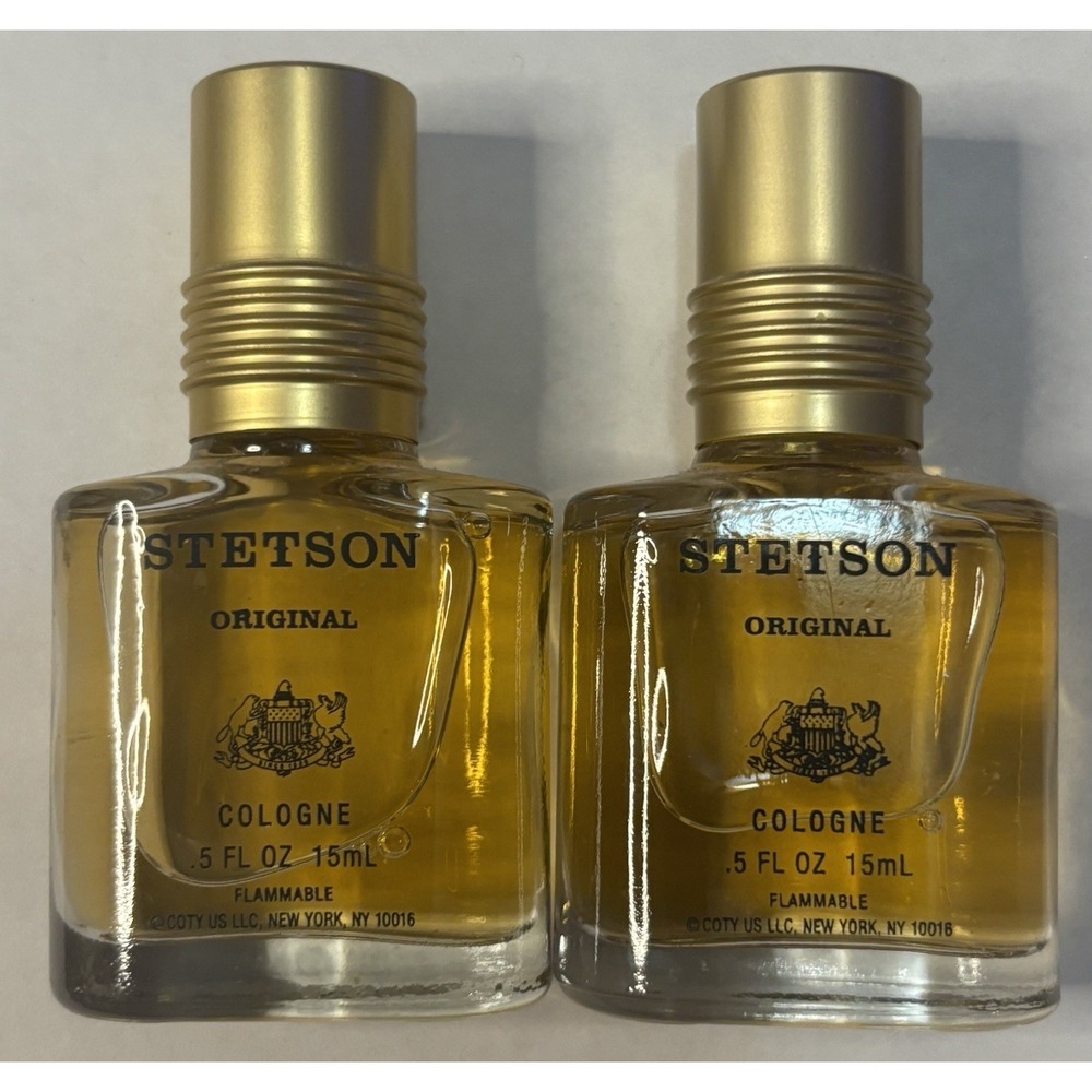 2 Count Stetson Original Cologne Splash 0.5 Oz - New Without Box